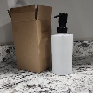 White Pump Soap Dispenser Bottle